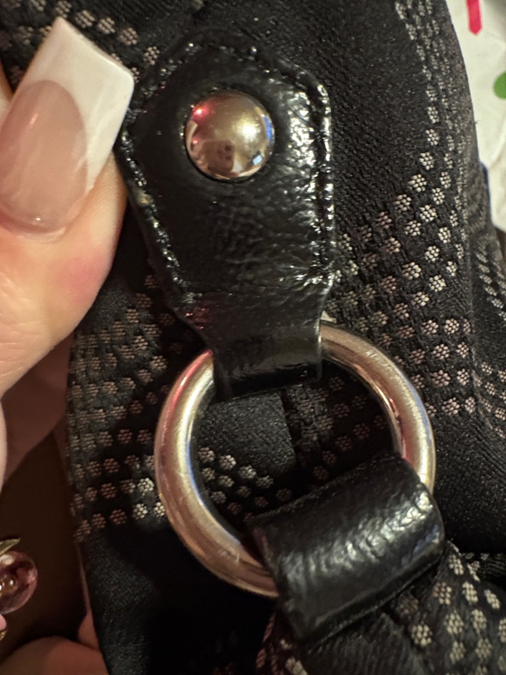 Coach Black Signature Jacquard Nylon Tote with Patent Leather Trim - Picture 3 of 13